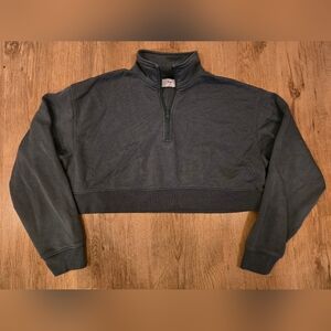 TNA At Aritzia Cropped Half Zip Green Women's Medium